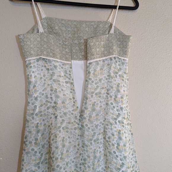 Elly y2k Vintage Knee Length Dress Light Green Size S - Picture 8 of 12